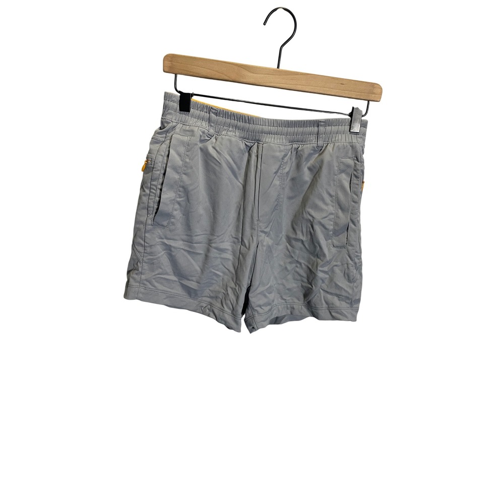 Birddogs Gym Shorts Mens Small Gray Yellow Liner Athletic Training 6in Inseam